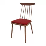 Bolero Bespoke Frank Side Chair Red/Walnut