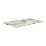 Enduratop Rectangular Carrara Marble Table Top 1200x700mm