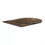 Extrema Round Planked Vintage Wood Table Top 690mm - Image 2