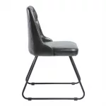 Harland Side Chair Leather Vintage Black (Pack of 2) - Image 3
