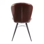 Lena Side Chair Claret Red leather (Pack of 2) - Image 2