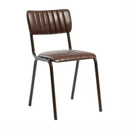 Tavo Stacking Side Chair Vintage Brown (Pack of 2)