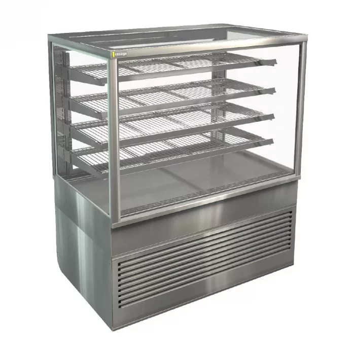 Cossiga Heated Freestanding Display Solid Front Glass w/Rear Sliding Doors 1200mm - Image 1