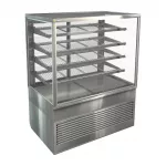 Cossiga Tower TTG Glass Front Tall Refrigerated Freestanding Serve Over w/Stainless Hinged Rear Door 1200mm
