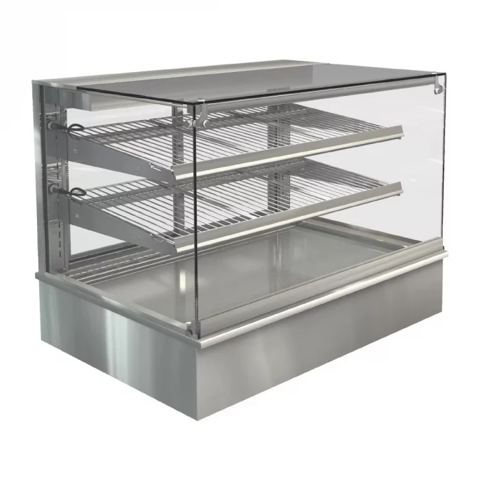 Cossiga Tower GOG Heated Countertop Display Single Glass Top and Doors 900mm - Image 1