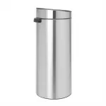 Brabantia Soft Touch Plastic Bin Matt Steel with Steel Lid 30Ltr