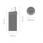 Brabantia Soft Touch Plastic Bin Matt Steel with Steel Lid 30Ltr - Image 5
