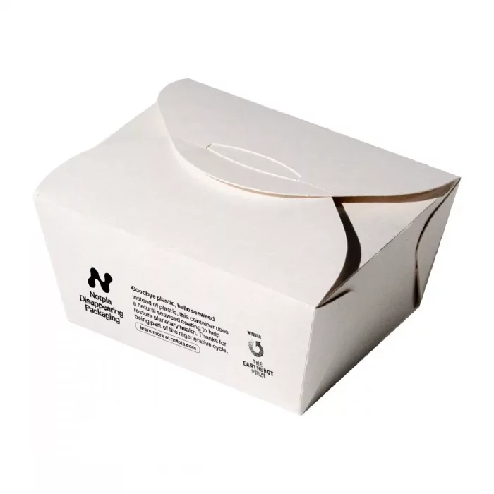 Notpla Small Takeaway Boxes White 800ml (Pack of 500) - Image 1