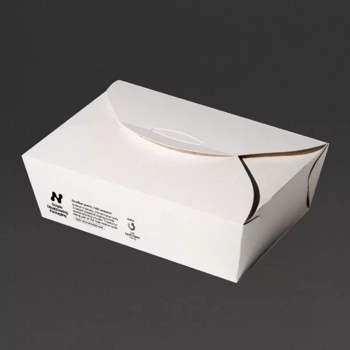 Notpla Large Takeaway Boxes 1750ml - White (Pack of 220) - Image 4