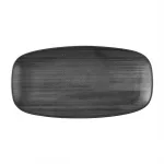 Churchill Stonecast Raw Black Chefs Oblong Plates 280 x 152mm (Pack of 12)