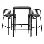 Tenby Outdoor Poseur Set in Onyx (Pack of 2 Sets)