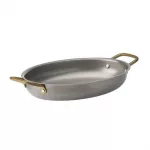 Utopia Vintage Steel Oval Dishes 245 x 175mm (Pack of 6)