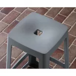 Origin Base High Stool Mouse Grey 450x450x750mm (Pack of 2) - Image 4