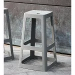 Origin Base High Stool Mouse Grey 450x450x750mm (Pack of 2) - Image 8