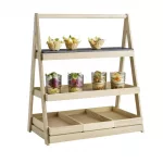 APS Valo Three-Tier Wooden Tray 555x325x640mm - Image 2