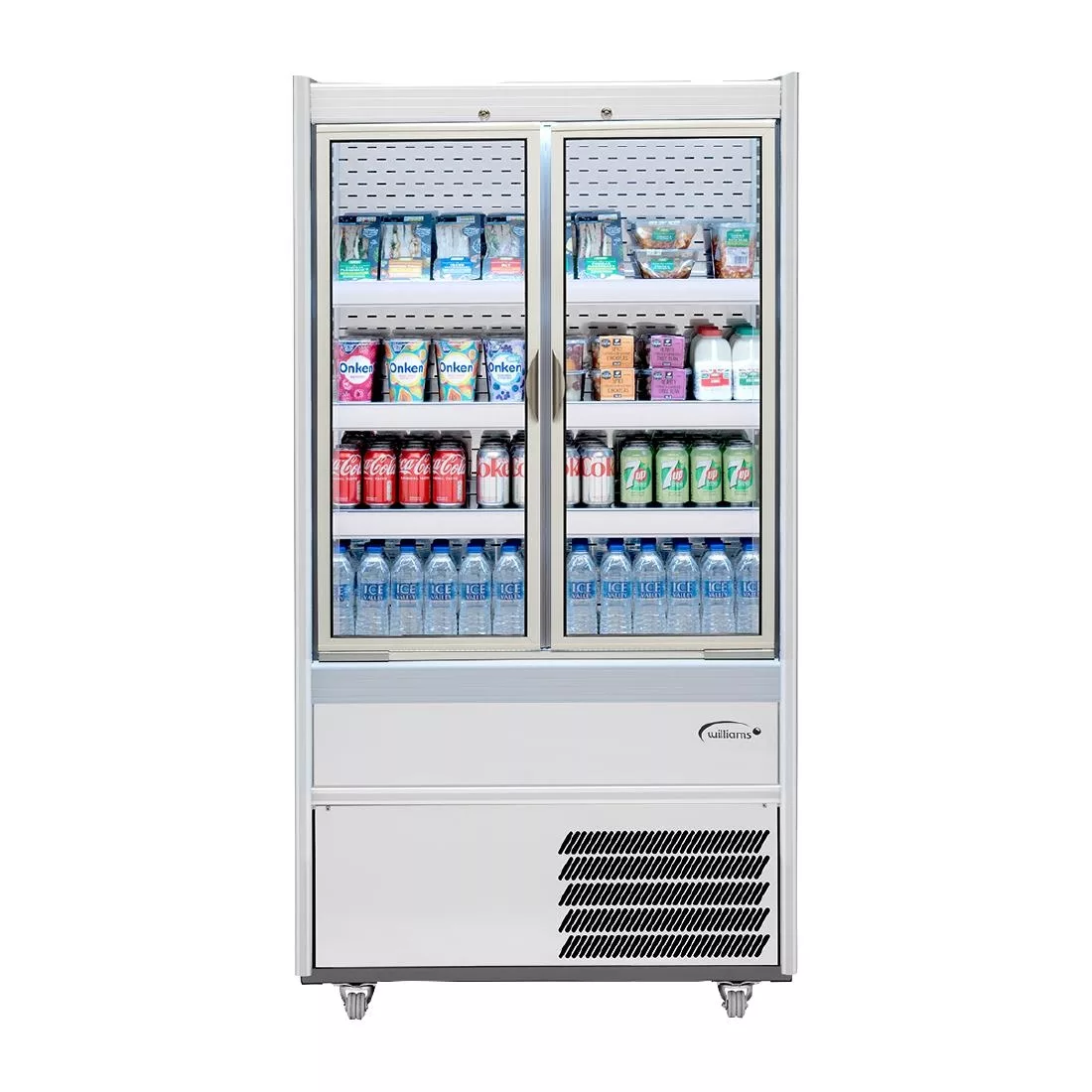 hz272_npi24.jpg Williams Slimline Gem Multideck Fridge White with Hinged Front Door R100-WCD-HFD - Image 1