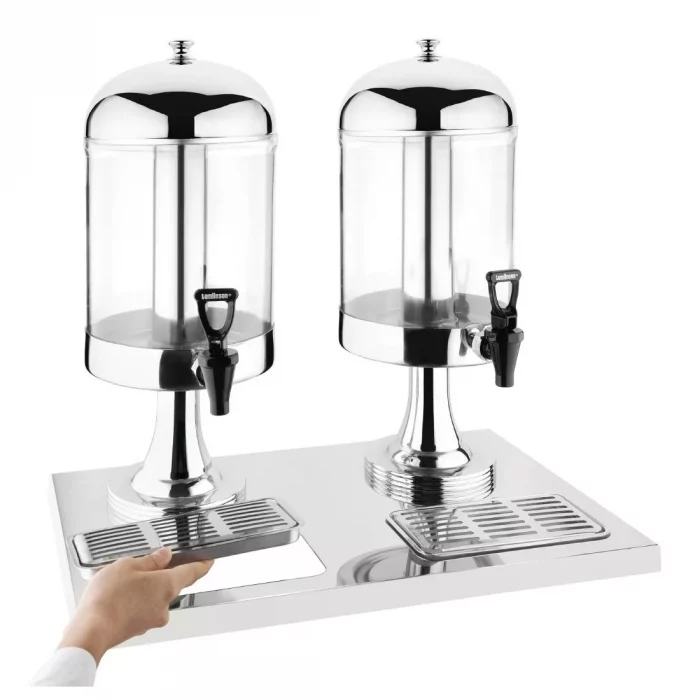 Olympia Double Juice Dispenser with Drip Tray - Image 3