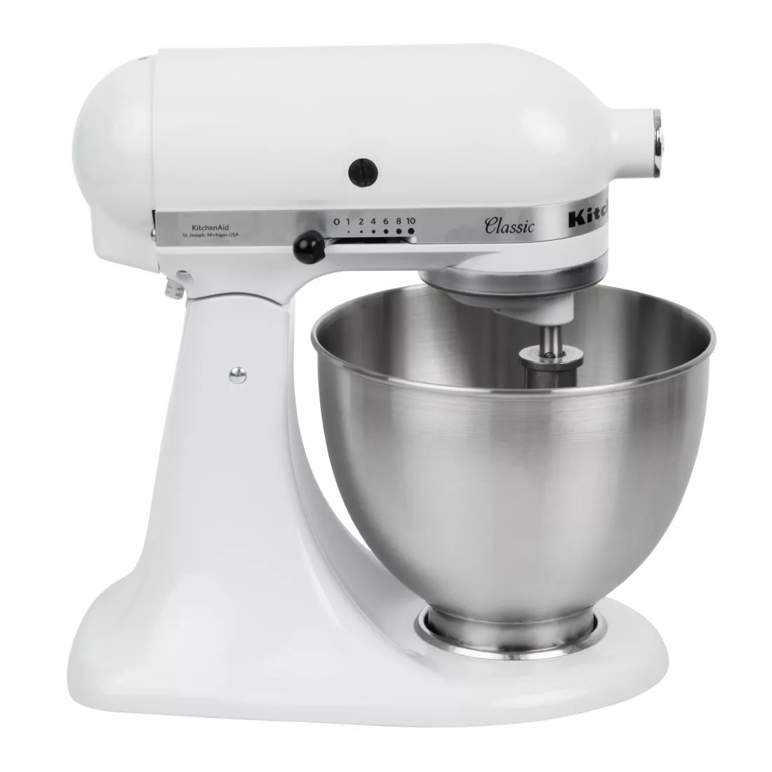 j400_new22-4115.jpg KitchenAid K45 Classic Tilt-Head Stand Mixer 4.3Ltr White 5K45SSBWH - Image 1