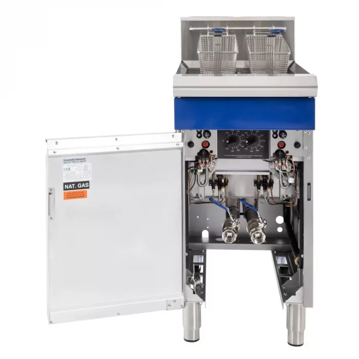 Blue Seal Twin Tank Twin Basket Free Standing Natural Gas Fryer GT46 - Image 6
