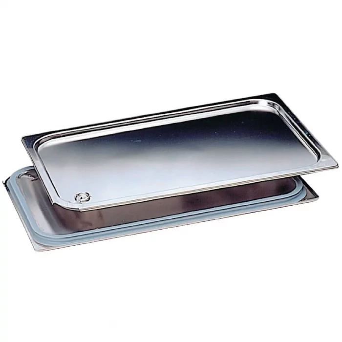 Matfer Bourgeat Stainless Steel Spill Proof 1/1 Gastronorm Lid - Image 1