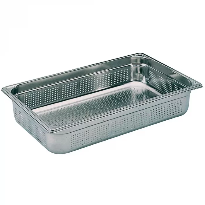Matfer Bourgeat Stainless Steel Perforated 1/1 Gastronorm Tray 150mm - Image 1