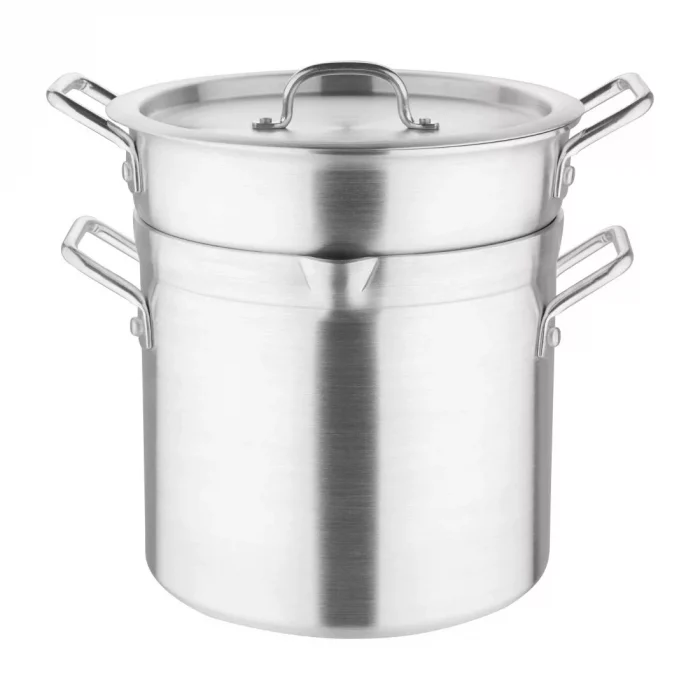 Vogue Aluminium Double Boiler Pan With Lid 28cm - Image 1