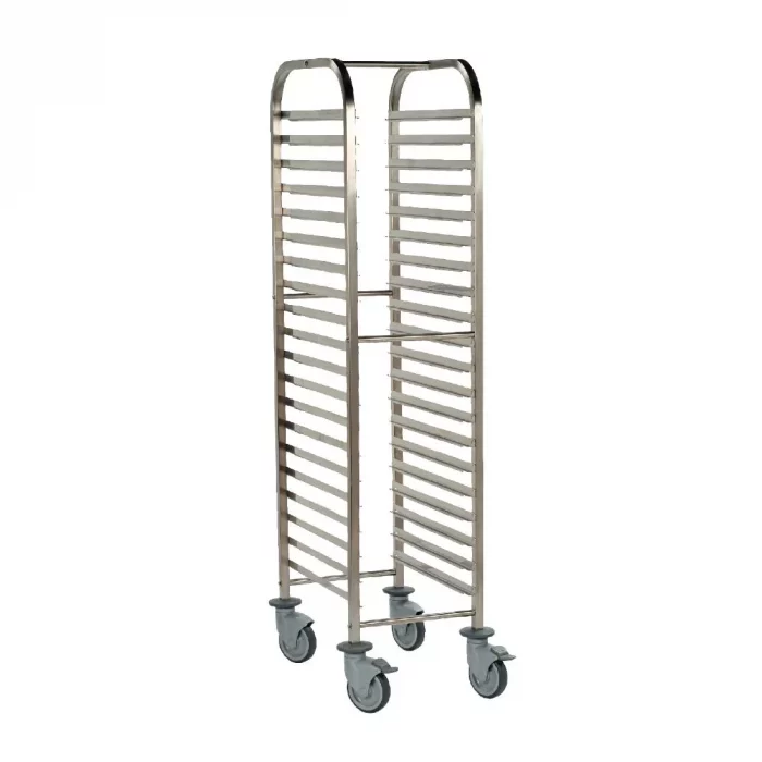 Matfer Bourgeat Full Gastronorm Racking Trolley 20 Shelves - Image 1