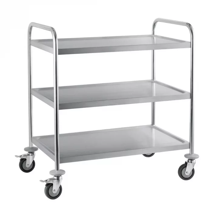 Craven Stainless Steel 3 Tier Clearing Trolley - Image 1