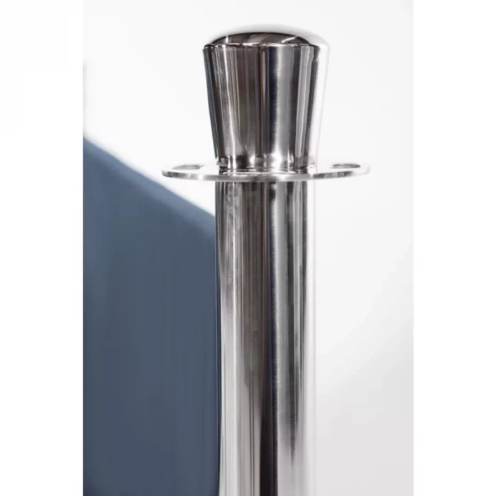Bolero Stainless Steel Flat Top Barrier Post - Image 2