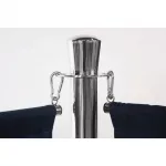Bolero Stainless Steel Flat Top Barrier Post - Image 3