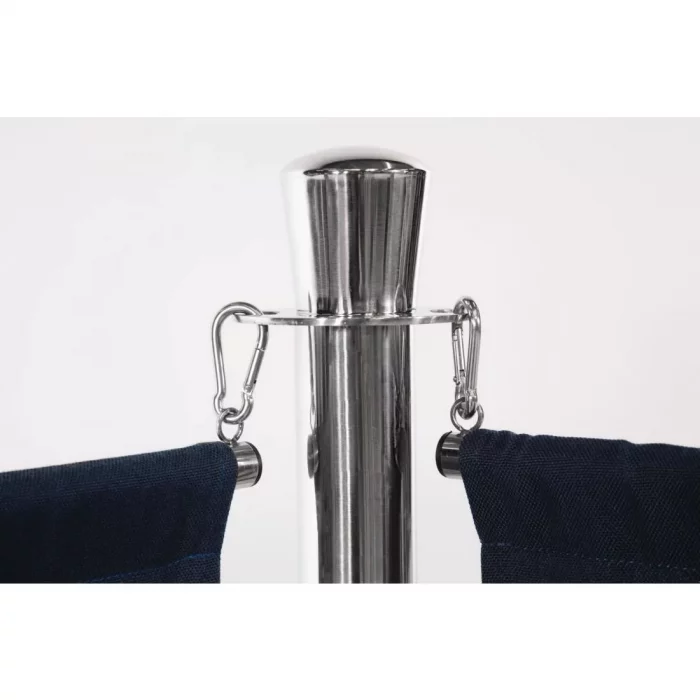 Bolero Stainless Steel Flat Top Barrier Post - Image 3