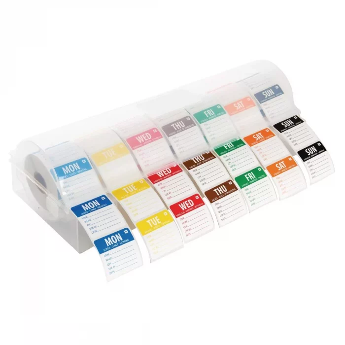 Hygiplas Removable Colour Coded Food Labels with 2" Dispenser - Image 2