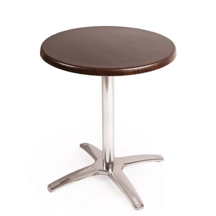 Special Offer Bolero Round Dark Brown Table Top and Base Combo - Image 1