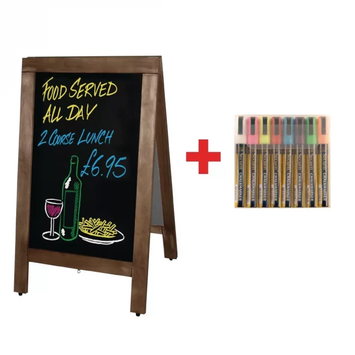 Olympia Large Pavement Board and FREE Set of Securit Pens - Image 1
