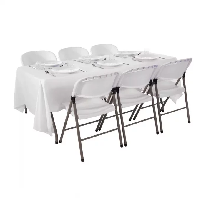 Special Offer Bolero PE Centre Folding Table 6ft with Six Folding Chairs - Image 5