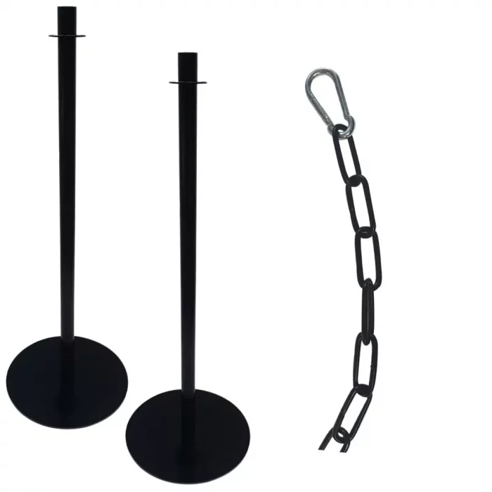 Special Offer Bolero 1.5m Black-Plated Barrier Chain and Barrier Posts - Image 1
