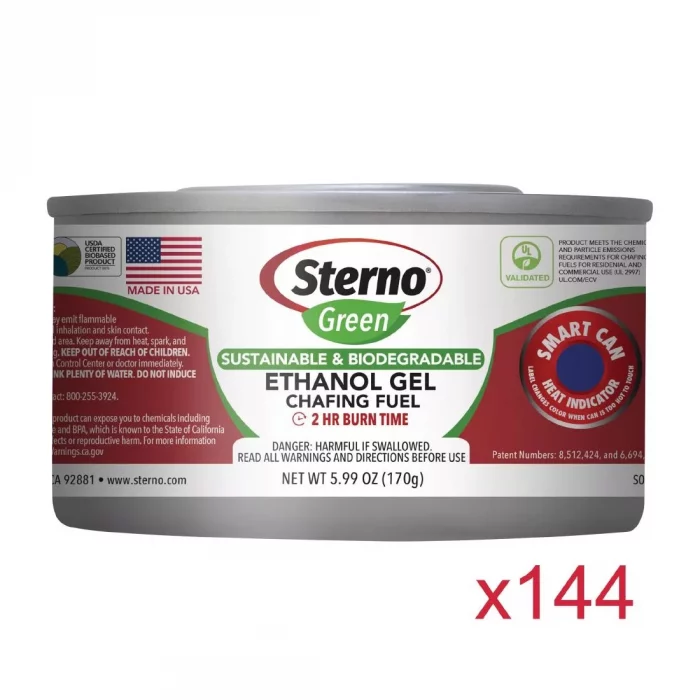 Sterno Green Ethanol Gel Chafing Fuel 2 Hour (Pack of 144) - Image 1