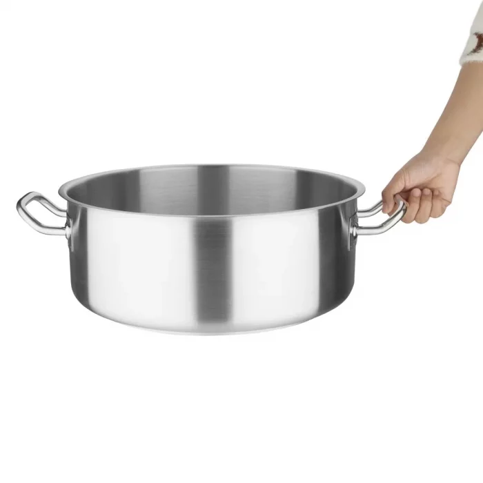 Vogue Stainless Steel Casserole Pan 36cm - Image 3