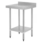 Vogue Stainless Steel Prep Table with Upstand 600mm