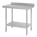 Vogue Stainless Steel Prep Table with Upstand 900mm