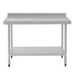 Vogue Stainless Steel Prep Table with Upstand 1200mm - Image 5