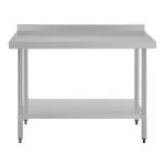 Vogue Stainless Steel Prep Table with Upstand 1200mm - Image 6