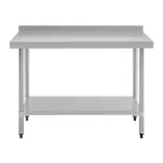 Vogue Stainless Steel Prep Table with Upstand 1200mm - Image 7