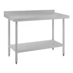 Vogue Stainless Steel Prep Table with Upstand 1200mm - Image 8