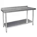 Vogue Stainless Steel Prep Table with Upstand 1800mm - Image 5