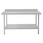 Vogue Stainless Steel Prep Table with Upstand 1500mm - Image 6