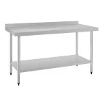 Vogue Stainless Steel Prep Table with Upstand 1500mm - Image 7