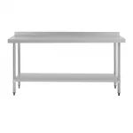 Vogue Stainless Steel Prep Table with Upstand 1800mm