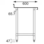 Vogue Stainless Steel Prep Table with Upstand 1800mm - Image 10