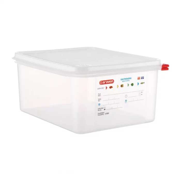 Araven Polypropylene 1/2 Gastronorm Food Container 12.5Ltr (Pack of 4) - Image 1